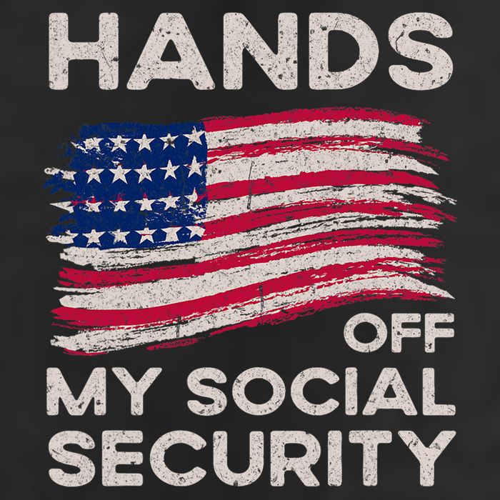 Retro Flag Hands Off My Social Security Protest Vintage Golf Towel