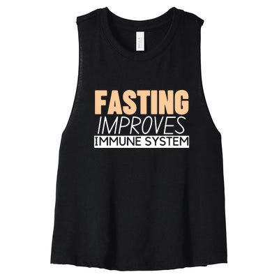 Ramadan Fasting Improves Immune System Gift For Ramadan Mubarak Women's Racerback Cropped Tank