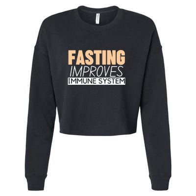 Ramadan Fasting Improves Immune System Gift For Ramadan Mubarak Cropped Pullover Crew