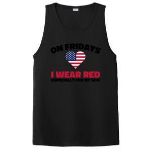 Red Friday I Wear Red On Fridays For My Son Military Veteran Gift PosiCharge Competitor Tank