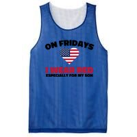 Red Friday I Wear Red On Fridays For My Son Military Veteran Gift Mesh Reversible Basketball Jersey Tank