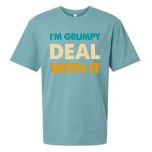 Retro Funny IM Grumpy Deal With It Sueded Cloud Jersey T-Shirt