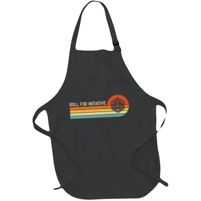 Roll For Initiative Rpg Gaming Full-Length Apron With Pockets