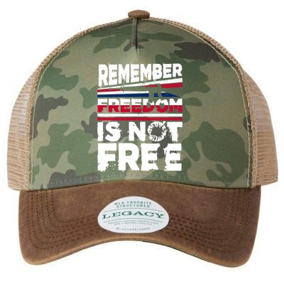 Remember Freedom Is Not Free Gift Memorial Day Legacy Tie Dye Trucker Hat