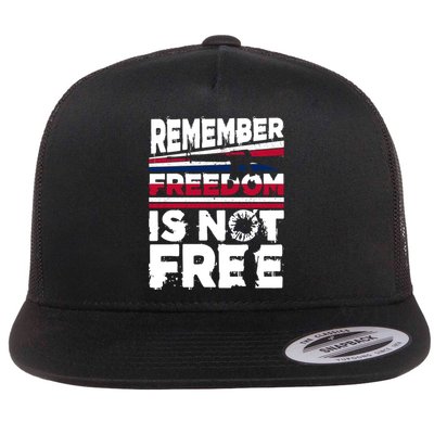 Remember Freedom Is Not Free Gift Memorial Day Flatbill Hat