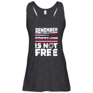 Remember Freedom Is Not Free Gift Memorial Day Ladies Essential Flowy Tank