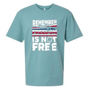 Remember Freedom Is Not Free Gift Memorial Day Sueded Cloud Jersey T-Shirt