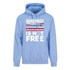 Remember Freedom Is Not Free Gift Memorial Day Unisex Surf Hoodie