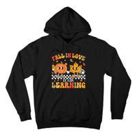 Retro Fall In Love With Learning Autumn Pumpkin Teacher Tall Hoodie