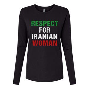 respect for Iranian woman 's rights activist Iran Flag Womens Cotton Relaxed Long Sleeve T-Shirt