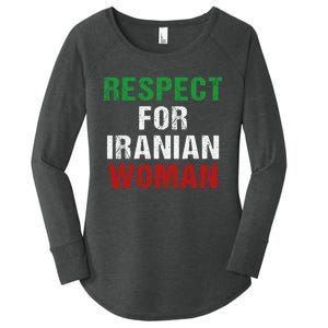 respect for Iranian woman 's rights activist Iran Flag Women's Perfect Tri Tunic Long Sleeve Shirt