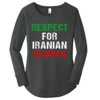 respect for Iranian woman 's rights activist Iran Flag Women's Perfect Tri Tunic Long Sleeve Shirt