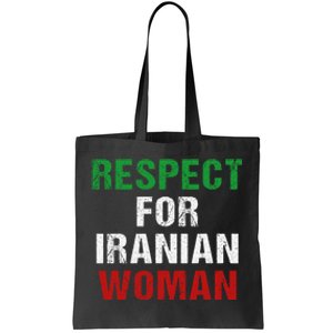 respect for Iranian woman 's rights activist Iran Flag Tote Bag