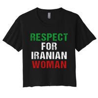 respect for Iranian woman 's rights activist Iran Flag Women's Crop Top Tee