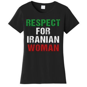 respect for Iranian woman 's rights activist Iran Flag Women's T-Shirt