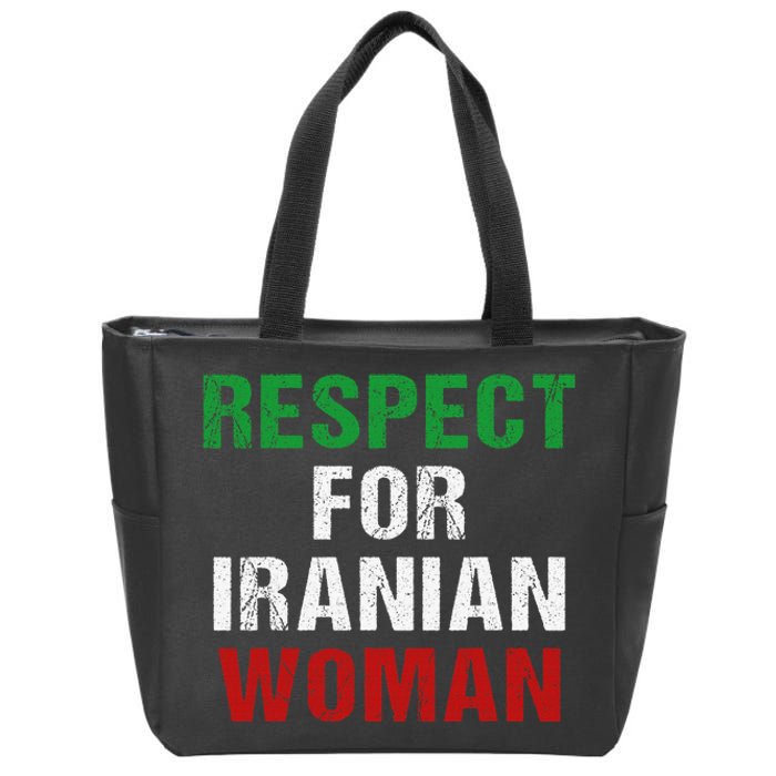 respect for Iranian woman 's rights activist Iran Flag Zip Tote Bag