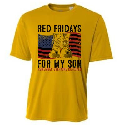 Red Friday I Wear Red On Fridays For My Son Military Veteran Gift Cooling Performance Crew T-Shirt