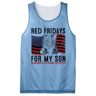 Red Friday I Wear Red On Fridays For My Son Military Veteran Gift Mesh Reversible Basketball Jersey Tank