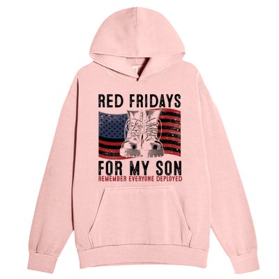 Red Friday I Wear Red On Fridays For My Son Military Veteran Gift Urban Pullover Hoodie