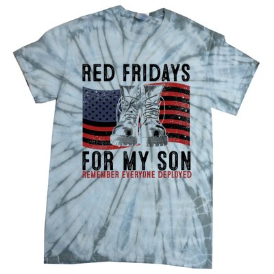 Red Friday I Wear Red On Fridays For My Son Military Veteran Gift Tie-Dye T-Shirt