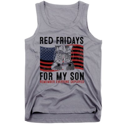 Red Friday I Wear Red On Fridays For My Son Military Veteran Gift Tank Top