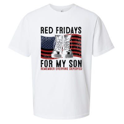 Red Friday I Wear Red On Fridays For My Son Military Veteran Gift Sueded Cloud Jersey T-Shirt