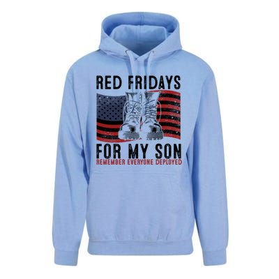 Red Friday I Wear Red On Fridays For My Son Military Veteran Gift Unisex Surf Hoodie