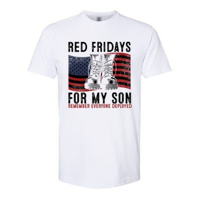 Red Friday I Wear Red On Fridays For My Son Military Veteran Gift Softstyle CVC T-Shirt