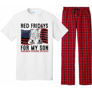 Red Friday I Wear Red On Fridays For My Son Military Veteran Gift Pajama Set