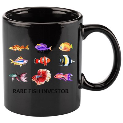 Rare Fish Investor Funny Fishing Season 11oz C Handle Ceramic Mug