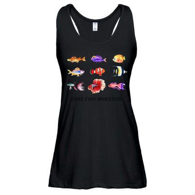 Rare Fish Investor Funny Fishing Season Ladies Essential Flowy Tank