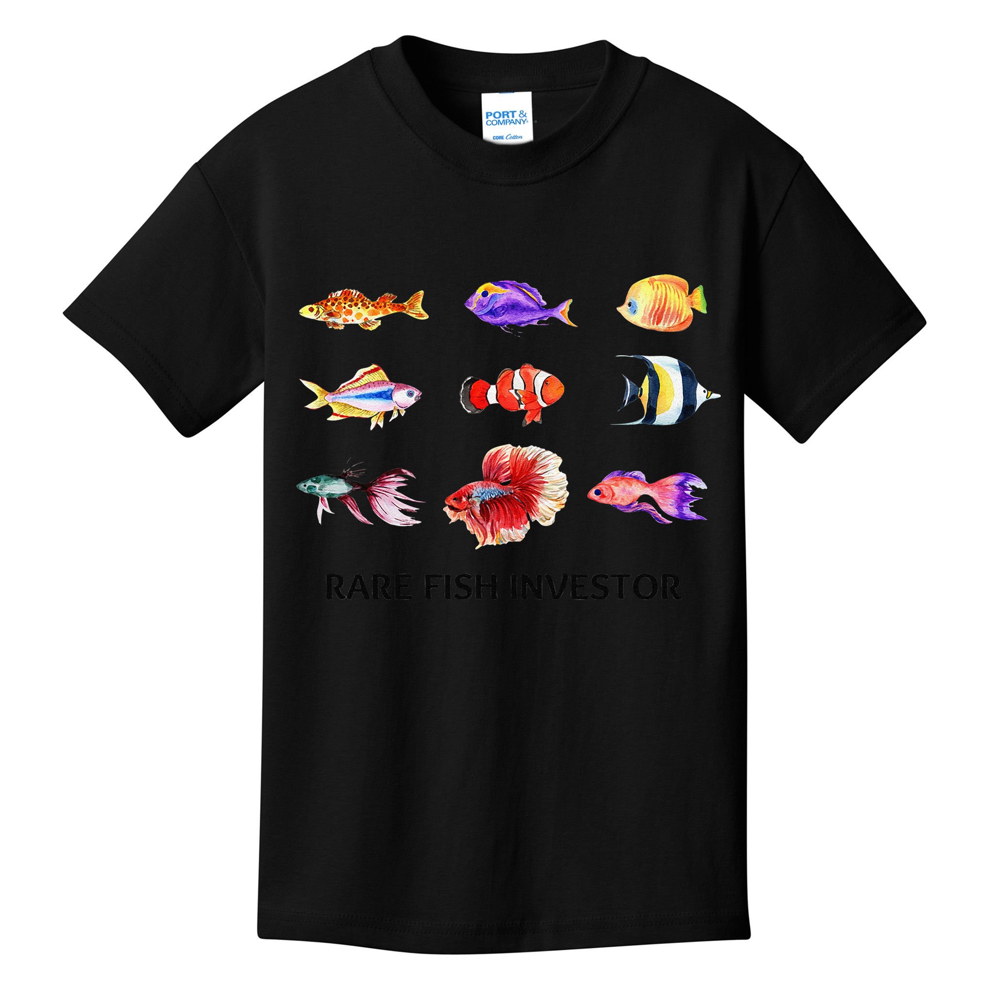 Rare Fish Investor Funny Fishing Season Kids T-Shirt