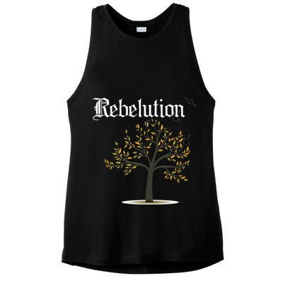 Rebelution Falling Into Place Ladies PosiCharge Tri-Blend Wicking Tank