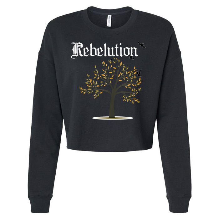 Rebelution Falling Into Place Cropped Pullover Crew