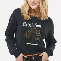 Rebelution Falling Into Place Cropped Pullover Crew