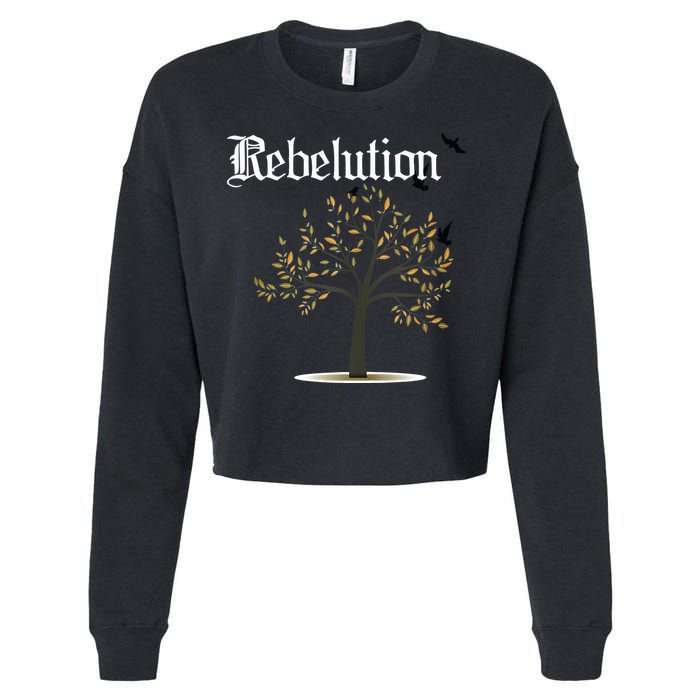 Rebelution Falling Into Place Cropped Pullover Crew