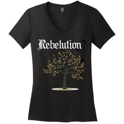 Rebelution Falling Into Place Women's V-Neck T-Shirt