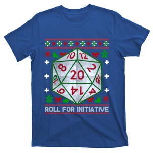 Roll For Initiative Christmas D20 Ugly Tabletop Rpg Sweaters Funny Gift T-Shirt