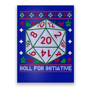 Roll For Initiative Christmas D20 Ugly Tabletop Rpg Sweaters Funny Gift Poster