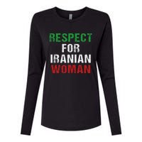 respect for Iranian woman 's rights activist Iran Flag Womens Cotton Relaxed Long Sleeve T-Shirt