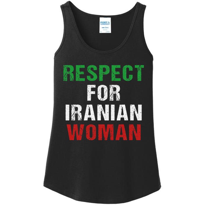 respect for Iranian woman 's rights activist Iran Flag Ladies Essential Tank