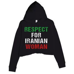 respect for Iranian woman 's rights activist Iran Flag Crop Fleece Hoodie