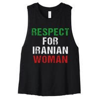 respect for Iranian woman 's rights activist Iran Flag Women's Racerback Cropped Tank