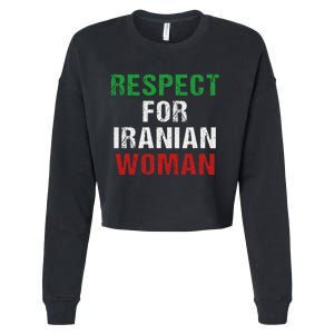 respect for Iranian woman 's rights activist Iran Flag Cropped Pullover Crew