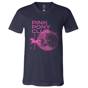 Retro Funny IM Gonna Keep On Dancing Pink Pony Clubs Disco V-Neck T-Shirt