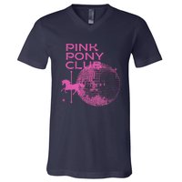 Retro Funny IM Gonna Keep On Dancing Pink Pony Clubs Disco V-Neck T-Shirt