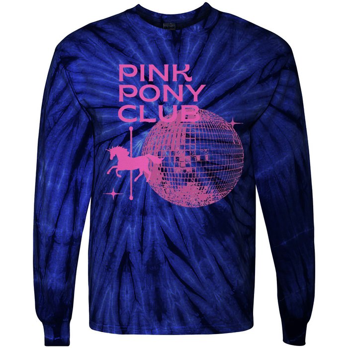 Retro Funny IM Gonna Keep On Dancing Pink Pony Clubs Disco Tie-Dye Long Sleeve Shirt