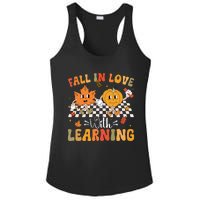 Retro Fall In Love With Learning Autumn Pumpkin Teacher Ladies PosiCharge Competitor Racerback Tank