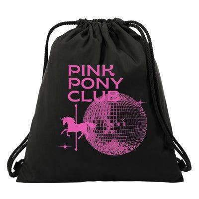 Retro Funny IM Gonna Keep On Dancing Pink Pony Clubs Disco Drawstring Bag