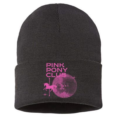 Retro Funny IM Gonna Keep On Dancing Pink Pony Clubs Disco Sustainable Knit Beanie